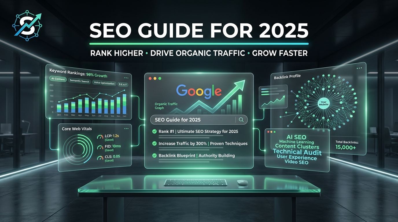 الدليل الشامل لـ SEO في 2025: احتل المرتبة الأولى على Google وجلب حركة مرور عضوية